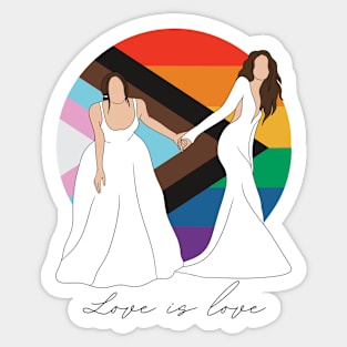 Love is Love Brides Sticker